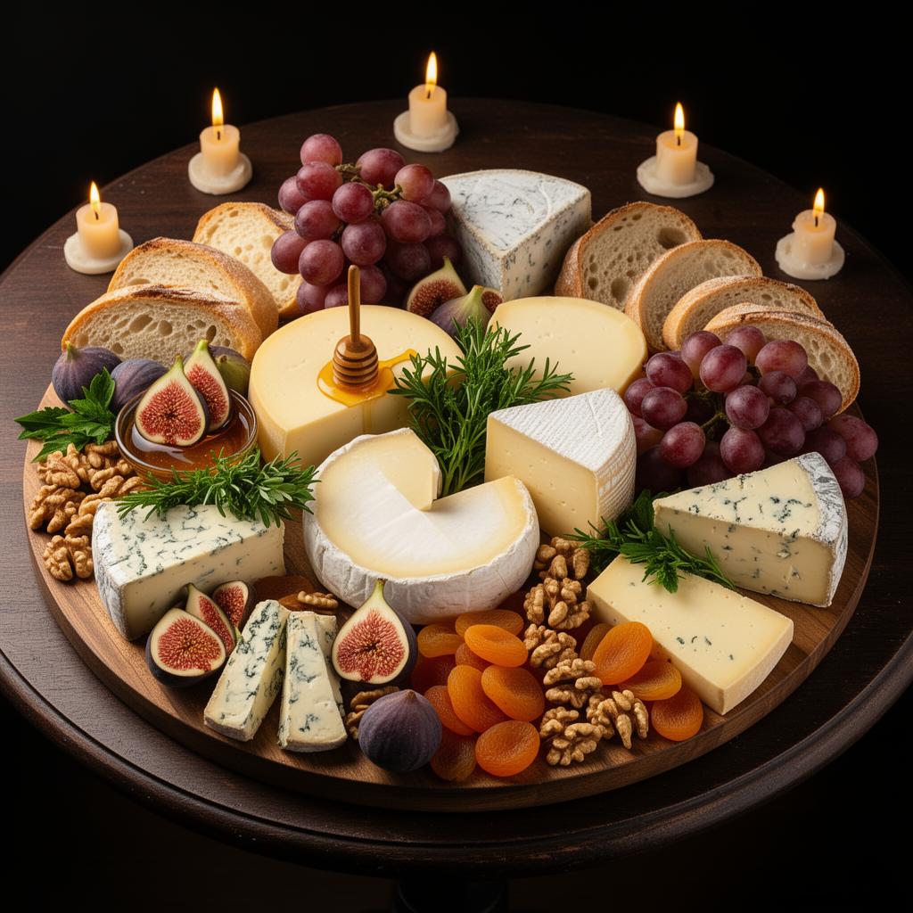 A complete artisan cheese platter