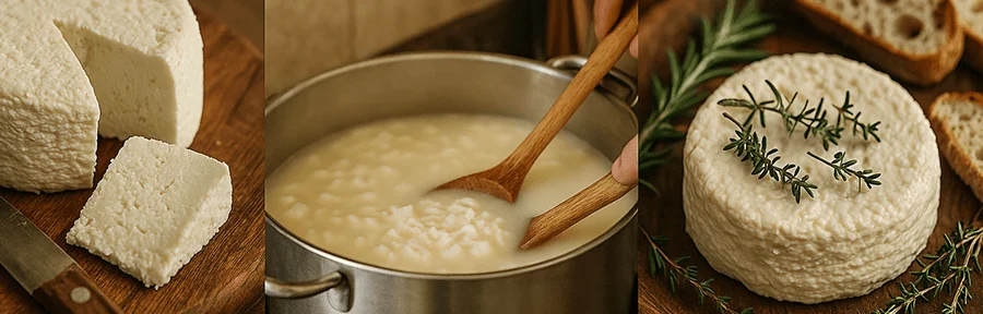 Two iPhones showing cheese journey app